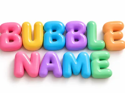 Personalized bubble name letters